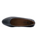 A black leather Women's Shoes For Crews Reese shoe with brown interior and sole.
