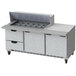 Beverage-Air SPED72HC-18M-2 72" 2 Door 2 Drawer Mega Top Refrigerated Sandwich Prep Table Main Thumbnail 1