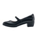A black Women's Shoes For Crews Vita mary-jane shoe with a buckle.
