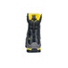 A black Redrock work boot with yellow accents and a yellow sole.