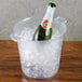 Fineline Platter Pleasers 3403 Heavy Duty Disposable Plastic 4 Qt. Wine / Champagne Chiller Ice Bucket Main Thumbnail 1