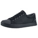 A black Mozo casual shoe with laces.