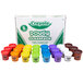 A group of Crayola modeling dough containers in assorted colors with matching lids.