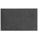 A grey rectangular rug with a grey border.
