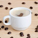 Tuxton ALF-0303 Alaska 3 oz. Stackable Bright White China Espresso Cup - 36/Case Main Thumbnail 6