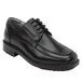 A black leather SR Max men's Oxford dress shoe with laces.