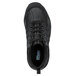 A close-up of a black SR Max Carbondale men's athletic shoe with laces.