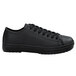 A black leather SR Max casual shoe with laces.