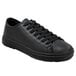 A black leather SR Max Portland women's casual shoe with laces.