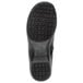 A close-up of a black SR Max Geneva women's casual shoe with a black rubber sole.