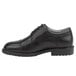 A black SR Max men's soft toe oxford dress shoe with laces.
