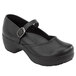 A black leather SR Max Vienna women's casual shoe with a buckle.