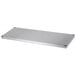 An Advance Tabco stainless steel rectangular shelf.