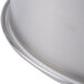 A close-up of a stainless steel bowl.