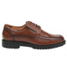 A brown leather SR Max men's oxford shoe with a black sole.