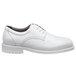 A white SR Max men's oxford dress shoe with a rubber sole and laces.