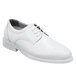 A white leather SR Max men's oxford shoe with laces.