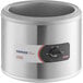 A silver stainless steel Nemco countertop cooker / warmer with a knob on a counter.
