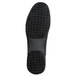 The black sole of a SR Max men's black dress shoe.