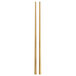 A pair of gold Acopa stainless steel chopsticks.