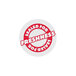 A white Iconex tamper-evident sticker with red text.