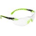 3M S1201SGAF Solus 1000 Series Scotchgard Scratch Resistant Anti-Fog Safety Glasses - Green / Black with Clear Lens Main Thumbnail 1
