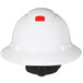 3M SecureFit H-801SFR-UV White 4-Point Ratchet Suspension Full Brim Hard Hat with UVicator Main Thumbnail 2