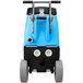 A blue and black Mytee 7000LX Flood Hog extractor with wheels.