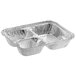 A Choice foil tray with 3 compartments and a board lid.