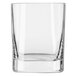 A Luigi Bormioli Strauss double old fashioned glass with a white background.