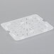 A white translucent polypropylene tray with holes.