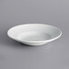 A white International Tableware Bristol porcelain deep pasta bowl with a wide rim.