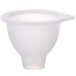 A white silicone funnel with a white handle.