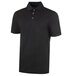 A unisex black Henry Segal polo shirt with buttons and a collar.