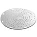 A stainless steel circular plate with holes for a #12 and #22 slicer and shredder attachments.