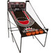 A Triumph Playmaker Double Shootout arcade basketball game with two basketball hoops and nets.