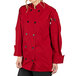 Uncommon Threads Moroccan 0405 Unisex Red Customizable Long Sleeve Chef Coat Main Thumbnail 1