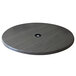 A Holland Bar Stool round charcoal laminate table top with a hole in the center.