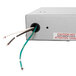 An APW Wyott Calrod strip food warmer power supply box with wires coming out of it.