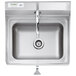 Regency 17" x 15" Hands-Free Hand Sink with Pedestal Base and Side Splashes Main Thumbnail 6