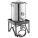Backyard Pro BREWKIT1 Brewing Kit with Square Single Burner Outdoor Patio Stove / Range and 40 Qt. / 10 Gallon Stainless Steel Brewing Pot Kit Main Thumbnail 3