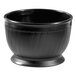 A black GET insulated bowl with a pedestal base.