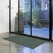 Lavex Janitorial Needle Rib Green Indoor Entrance Mat - 3/8" Thick Main Thumbnail 3