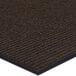 A brown Lavex Needle Rib indoor entrance mat with black trim.