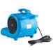 A blue Lavex compact air blower with a black wire.