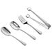 An Acopa Edgeworth stainless steel serving utensils set with a spoon and fork.