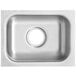 A white stainless steel Regency undermount sink with one compartment.