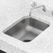 A Regency stainless steel undermount sink with a faucet.
