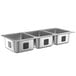 Waterloo 20" x 16" x 12" 18 Gauge Stainless Steel Three Compartment Drop-In Sink Main Thumbnail 4