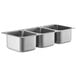 Regency 20" x 16" x 12" 20 Gauge Stainless Steel Three Compartment Drop-In Sink Main Thumbnail 2